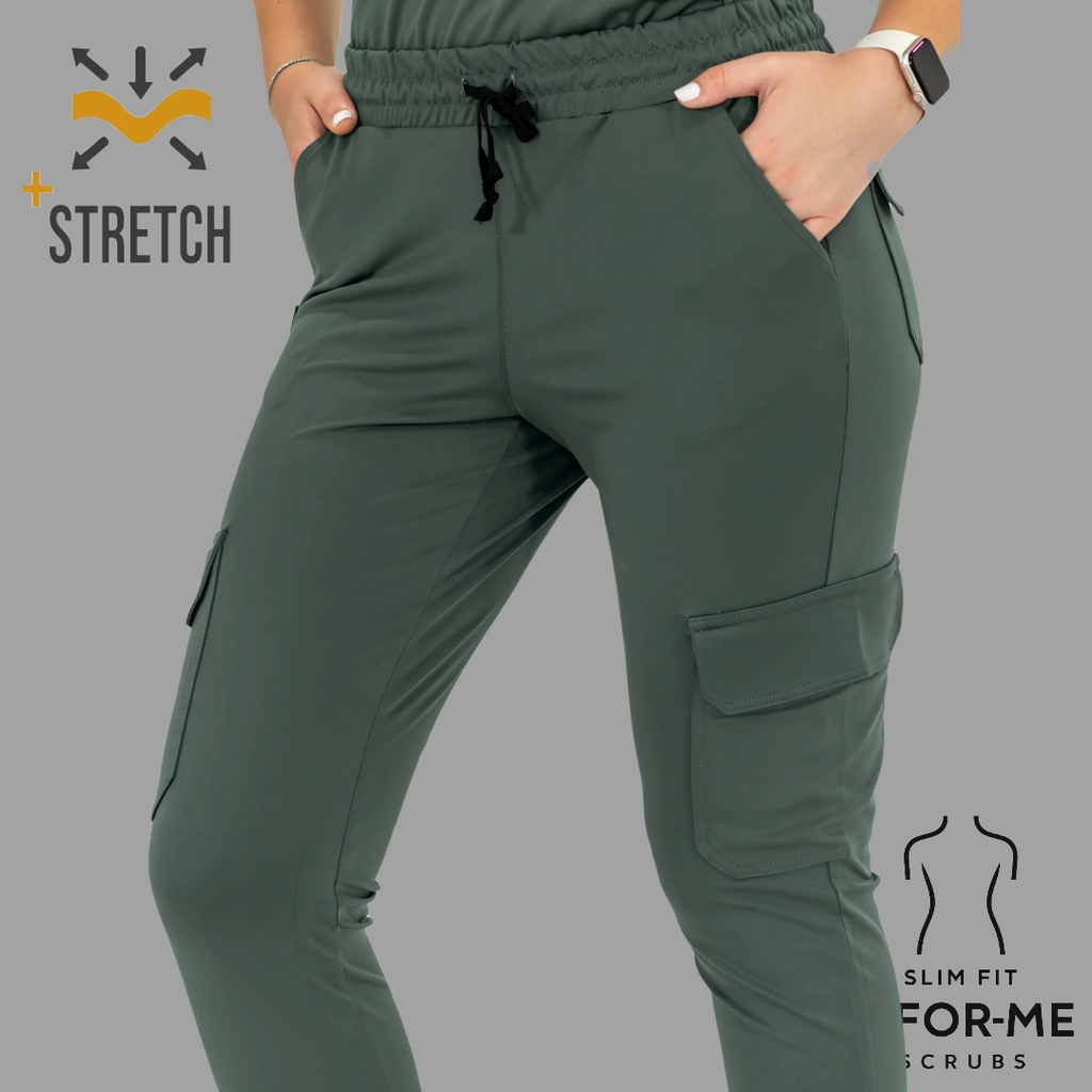 Jogger Quirúrgico, Mujer Verde Pino Super Stretch, Scrubs 910