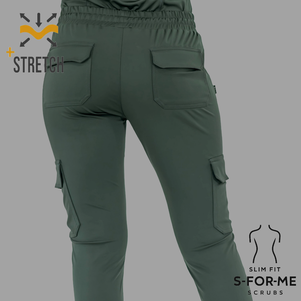 Jogger Quirúrgico, Mujer Verde Pino Super Stretch, Scrubs 910