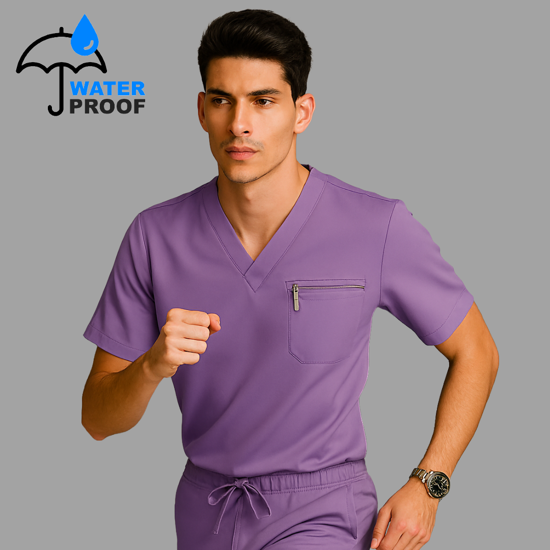 Conjunto Quirúrgico Hombre – Estilo 501 Lila/Azul Marino