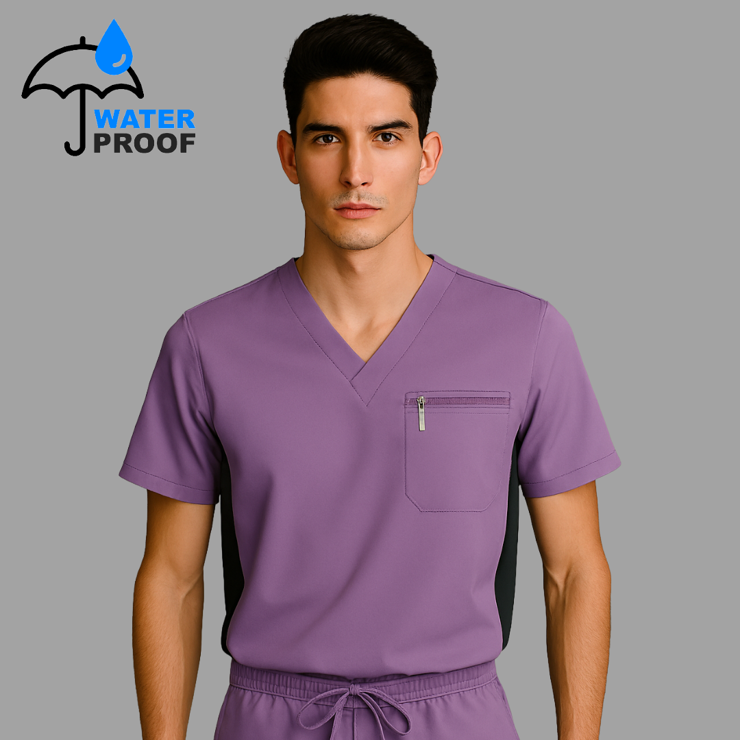Conjunto Quirúrgico Hombre – Estilo 501 Lila/Azul Marino