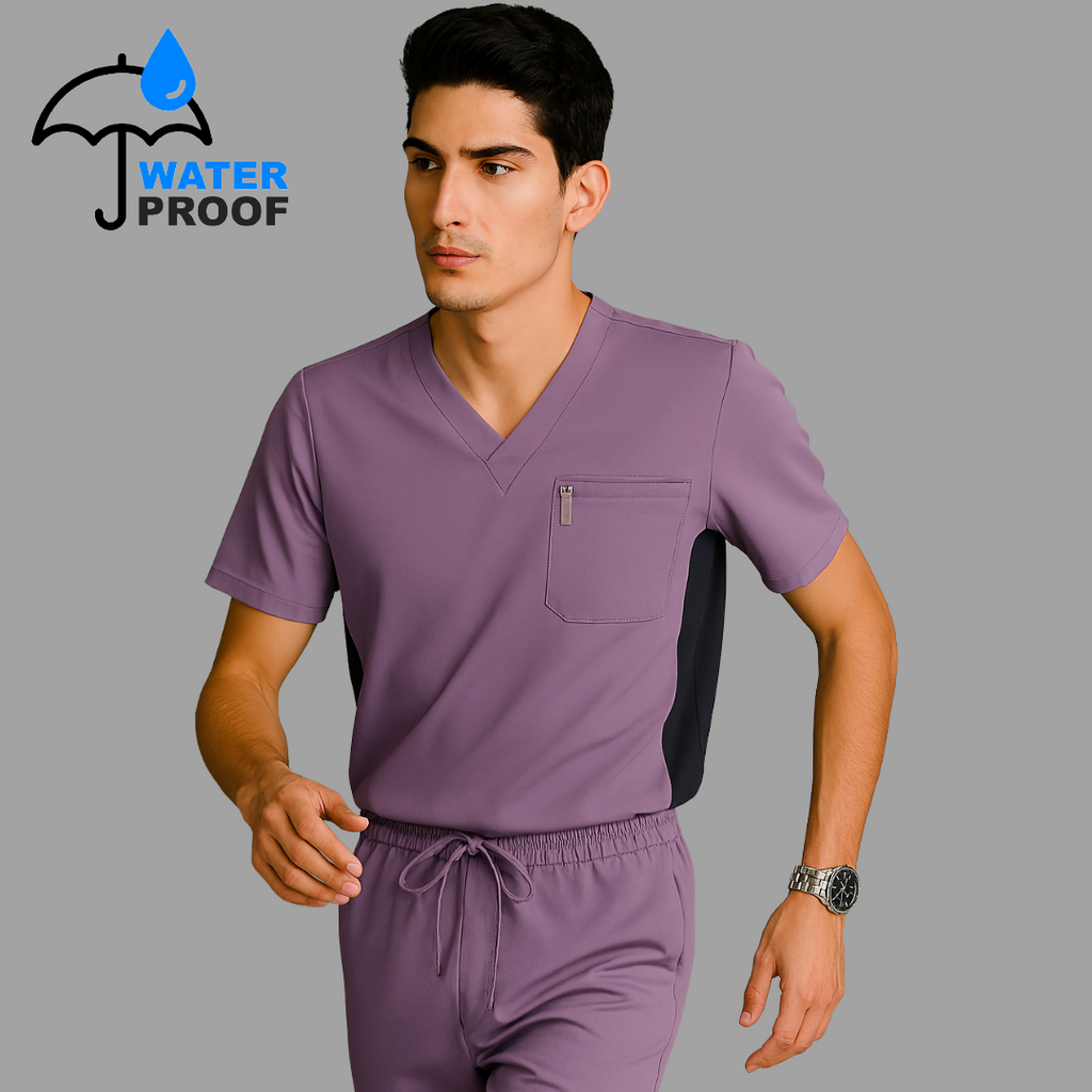Conjunto Quirúrgico Hombre – Estilo 501 Lila/Azul Marino