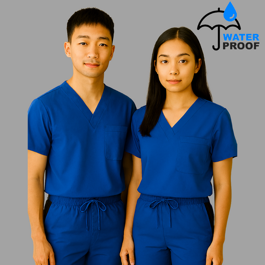 Filipina Quirúrgica 500 Unisex Basic Azul Rey Antifluido-cloro resistente Scrubs 500 FW