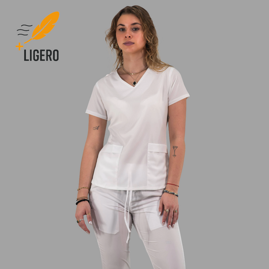 Filipina Quirúrgica Blanco Mujer, Scrubs 600 (Uniformes Médicos)