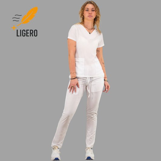 Filipina Quirúrgica Blanco Mujer, Scrubs 600 (Uniformes Médicos)