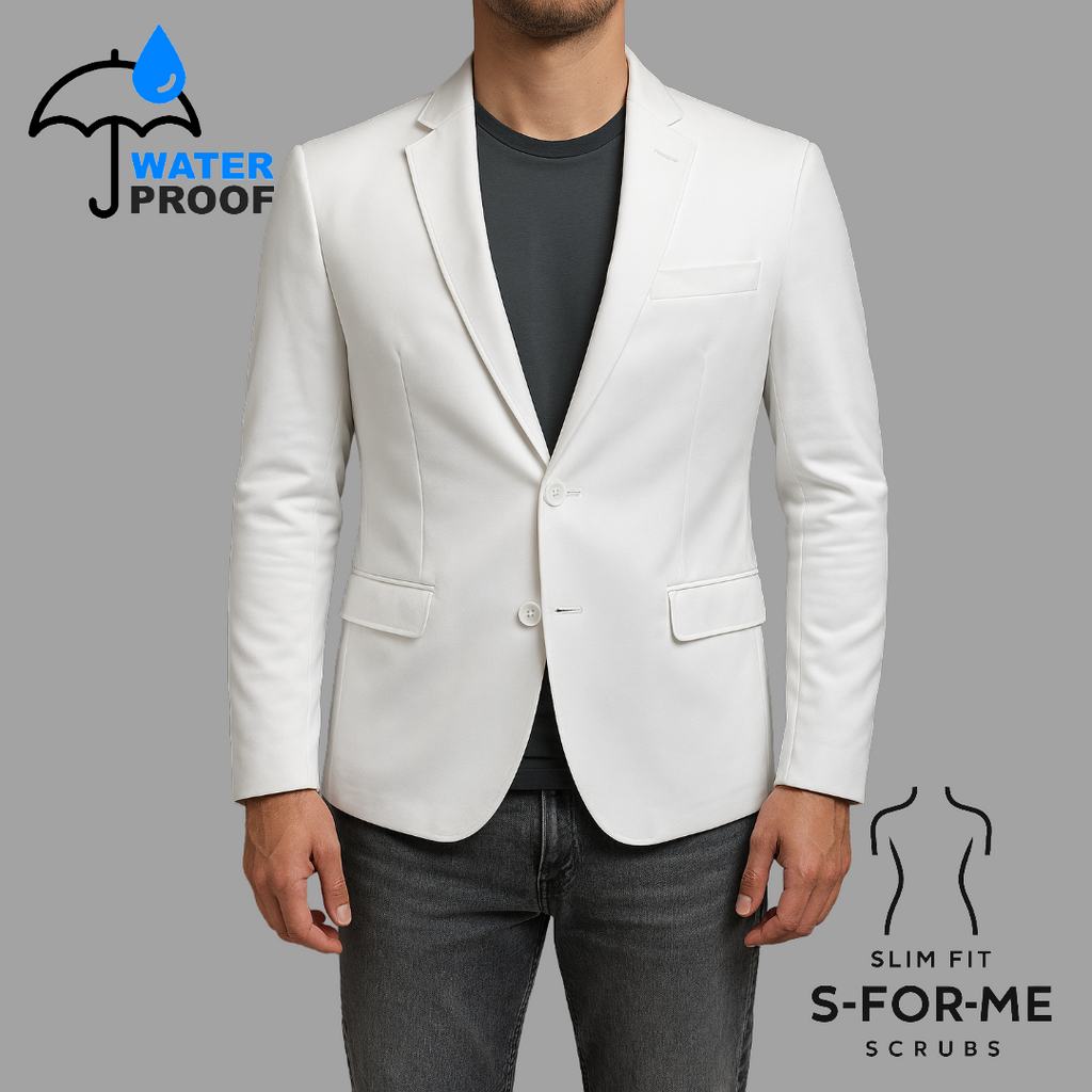 Saco Medico Stretch Alviero Antifluido Hombre con Forro