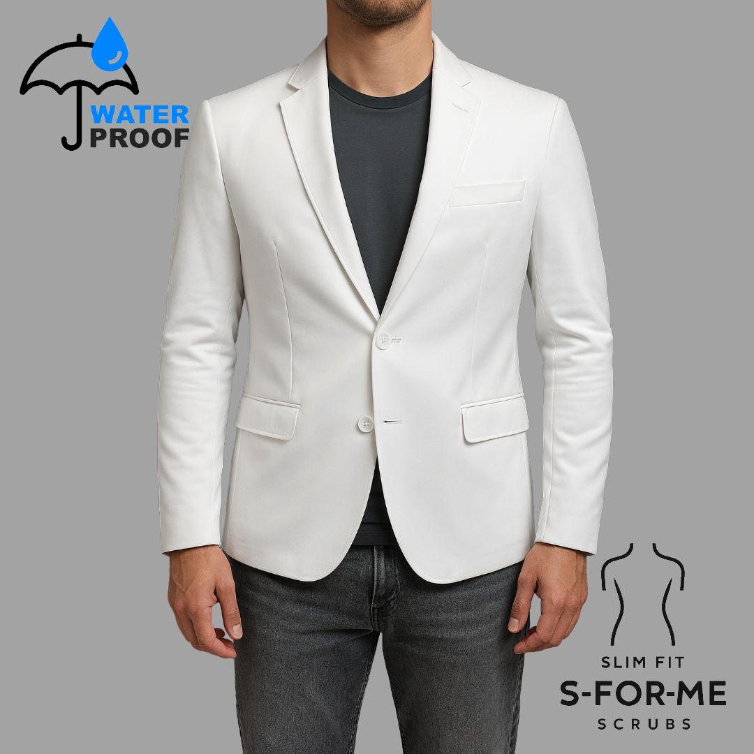 Saco Medico Stretch Alviero Antifluido Hombre con Forro