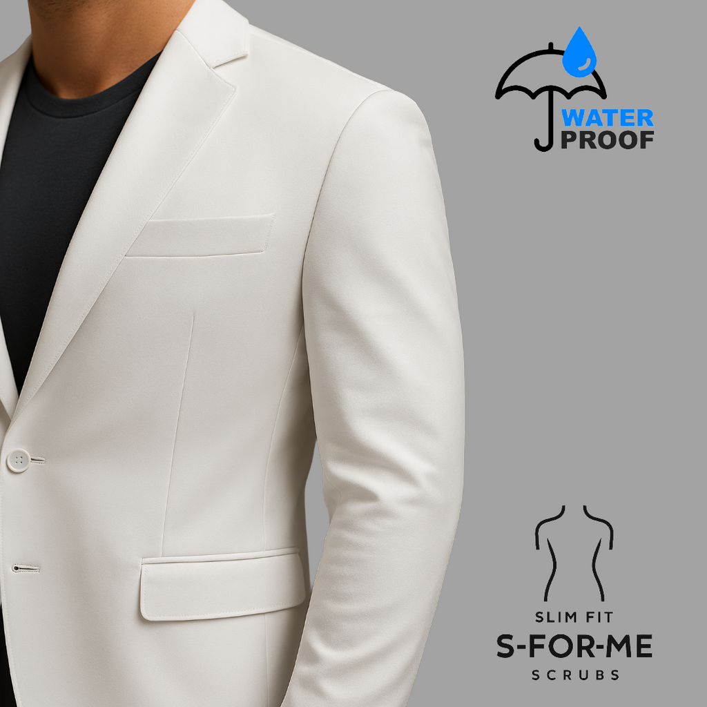 Saco Medico Stretch Alviero Antifluido Hombre con Forro