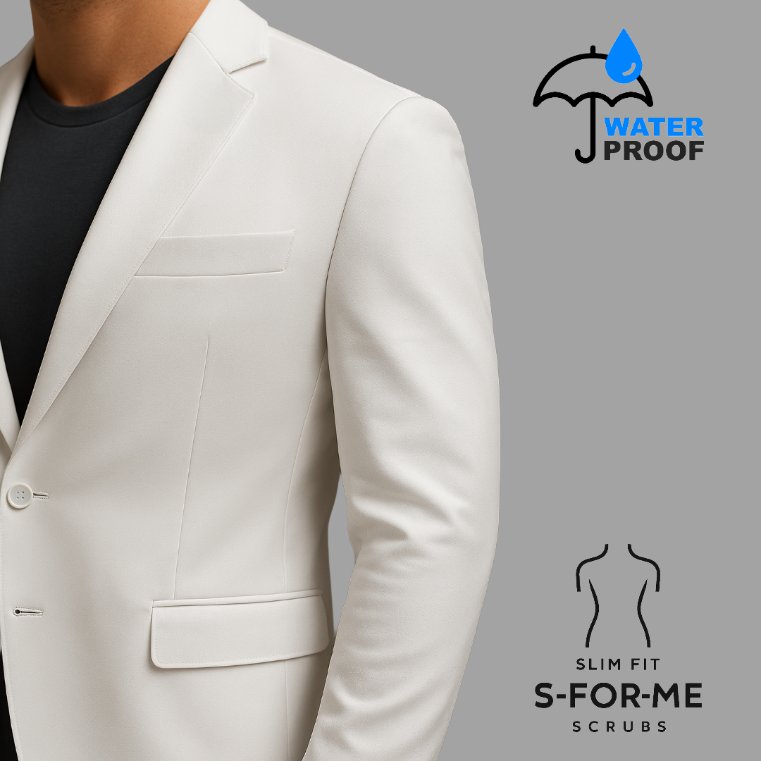 Saco Medico Stretch Alviero Antifluido Hombre con Forro