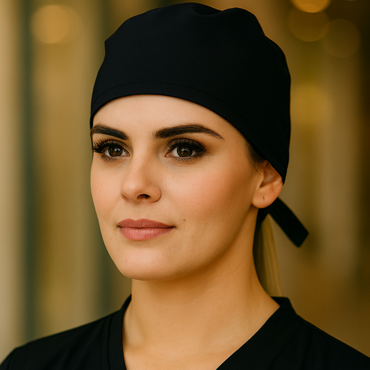 Gorro Quirúrgico Unisex Negro Fourways