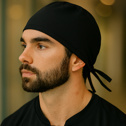 Gorro Quirúrgico Unisex Negro Fourways