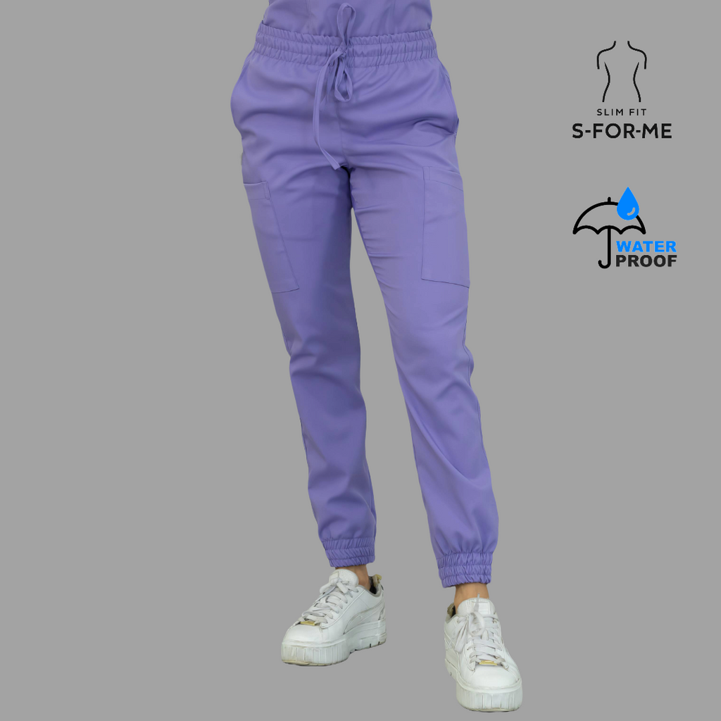 Conjunto Quirúrgico Mujer · Modelo 501 Slim Fit · Lila / Azul Marino