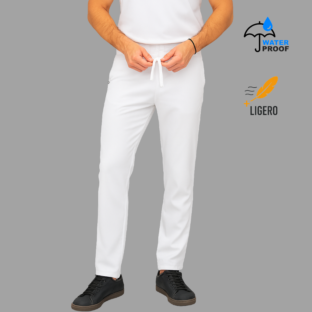 Pantalon Hombre 530 Quirúrgico Blanco Relaxe, Scrubs 530