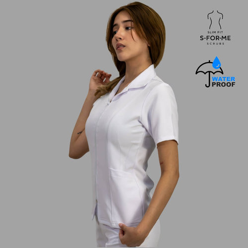 Filipina Alviero Stretch Cuello Sport Manga Corta Dama, Antifluido