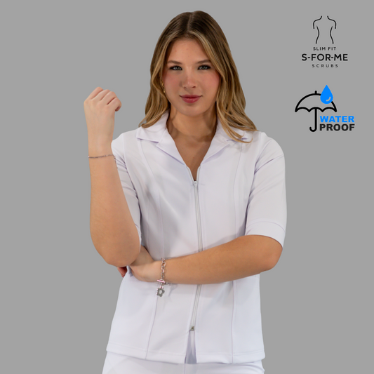 Filipina Alviero Stretch Cuello Sport Manga 3/4 Dama, Antifluido