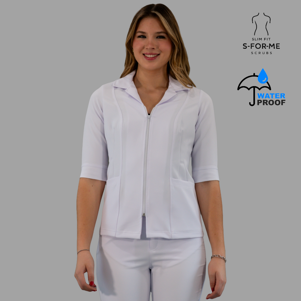 Filipina Alviero Stretch Cuello Sport Manga 3/4 Dama, Antifluido