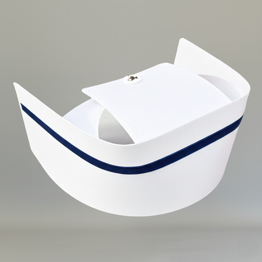 Cofia Blanca D'Princesa Mod 2000 Tela Enfermeria General Azul Marino