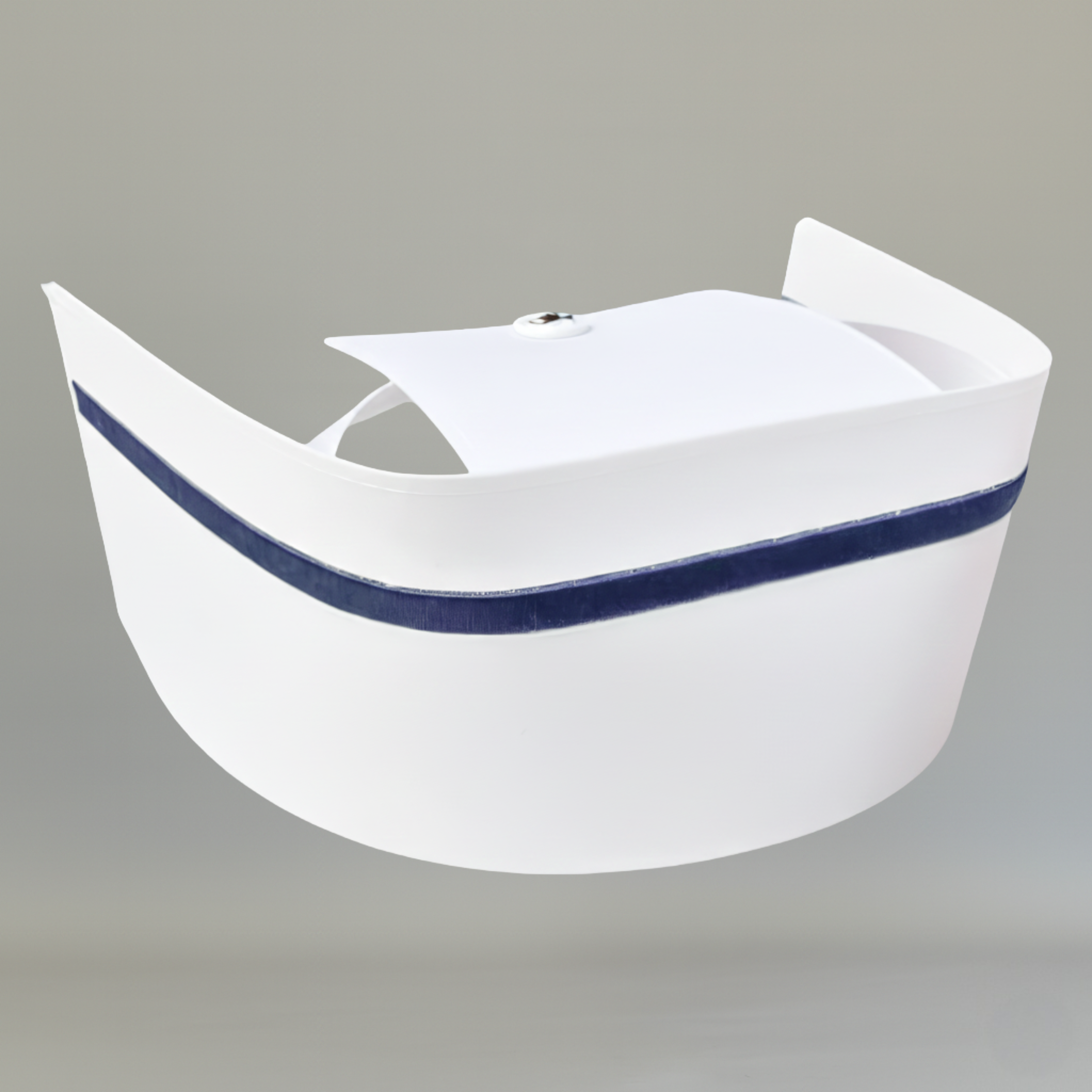 Cofia Blanca D'Princesa Mod 2000 Tela Enfermeria General Azul Marino