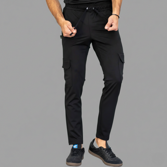 pantalon negro hombre medico