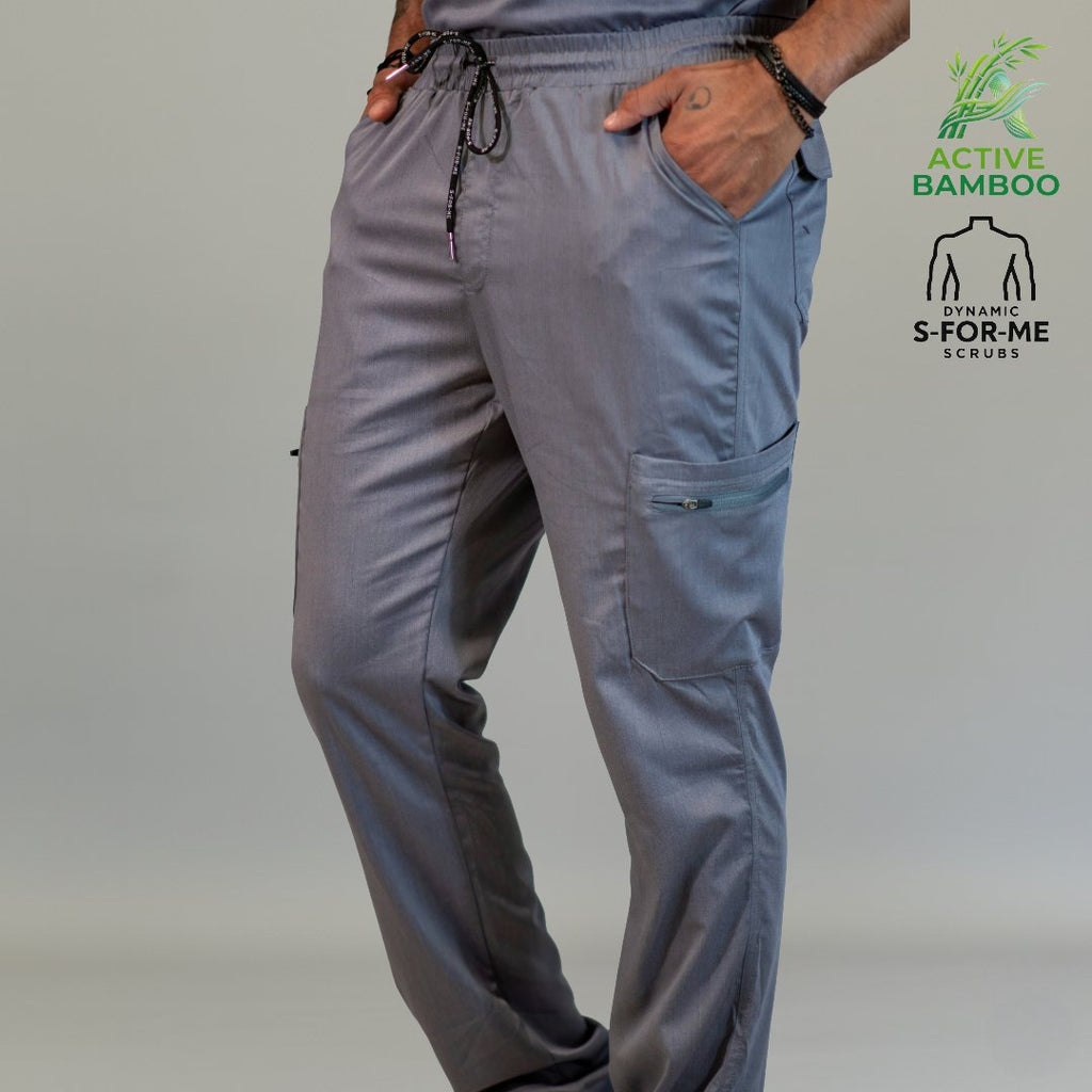pantalon bamboo hombre 511 gris recto detalle bolsillos Sandel Medica
