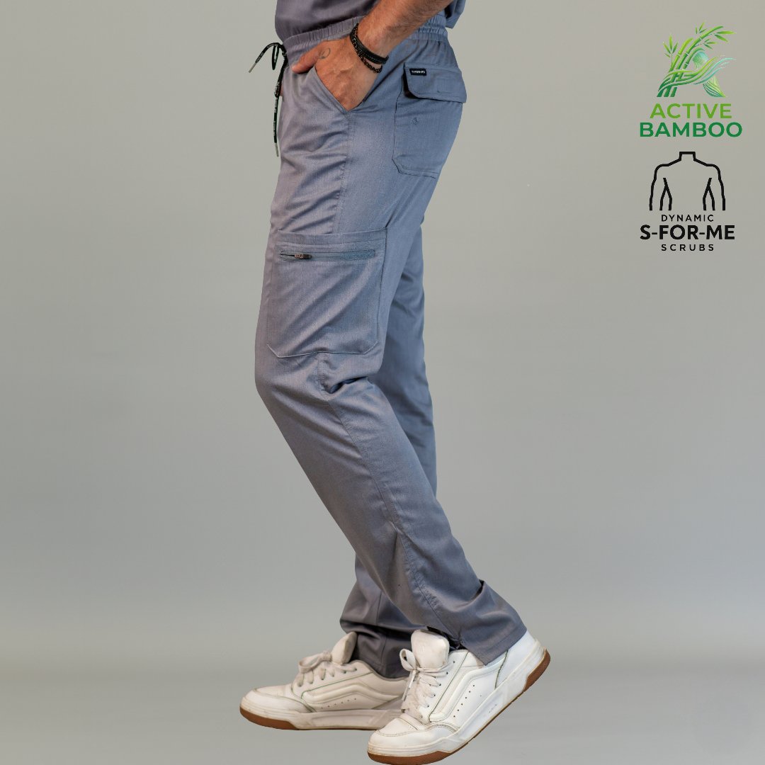 pantalon bamboo hombre 511 gris recto vista frontal Sandel Medica