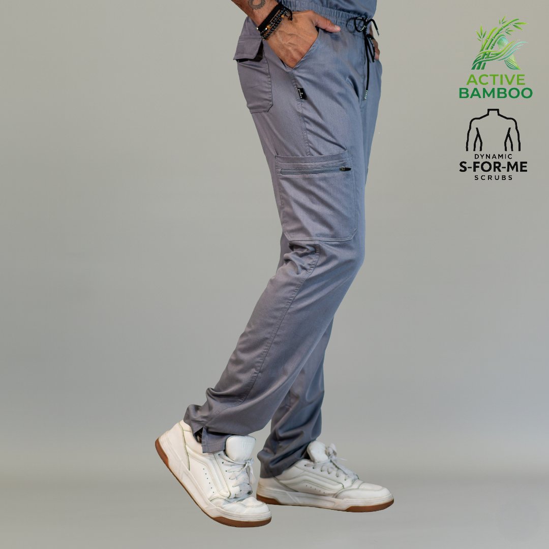 pantalon bamboo hombre 511 gris recto vista lateral Sandel Medica