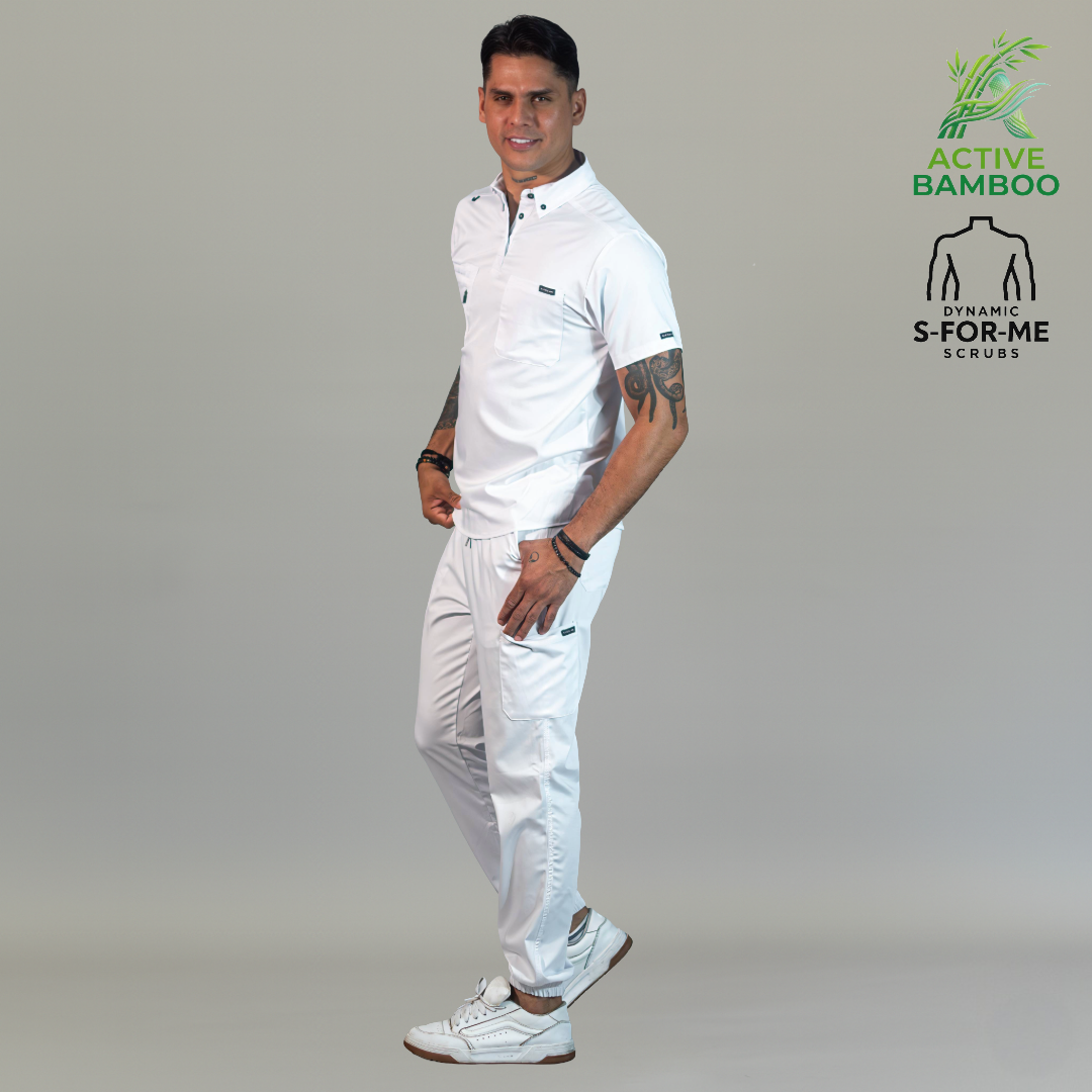 uniforme quirurgico hombre blanco