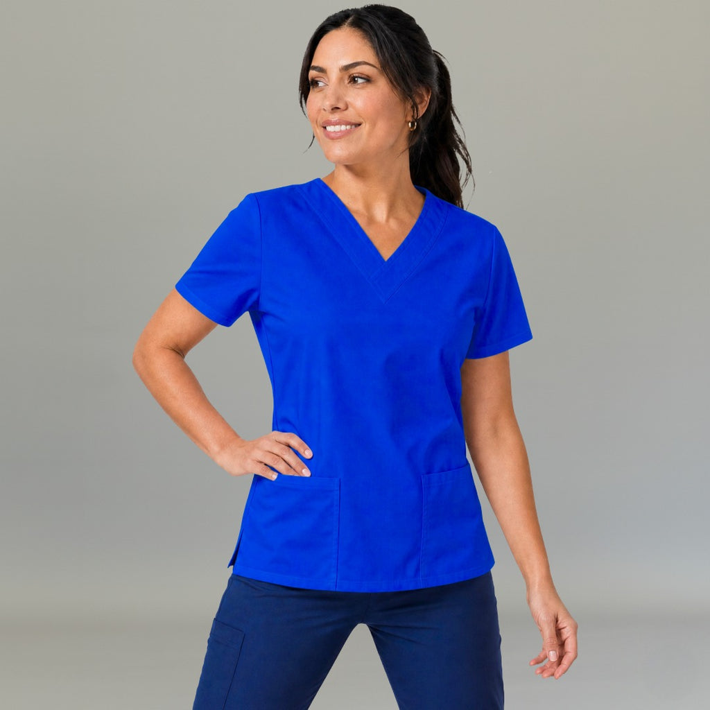 Filipina quirúrgica mujer 502 Azul Rey antifluido vista frontal Sandel Médica