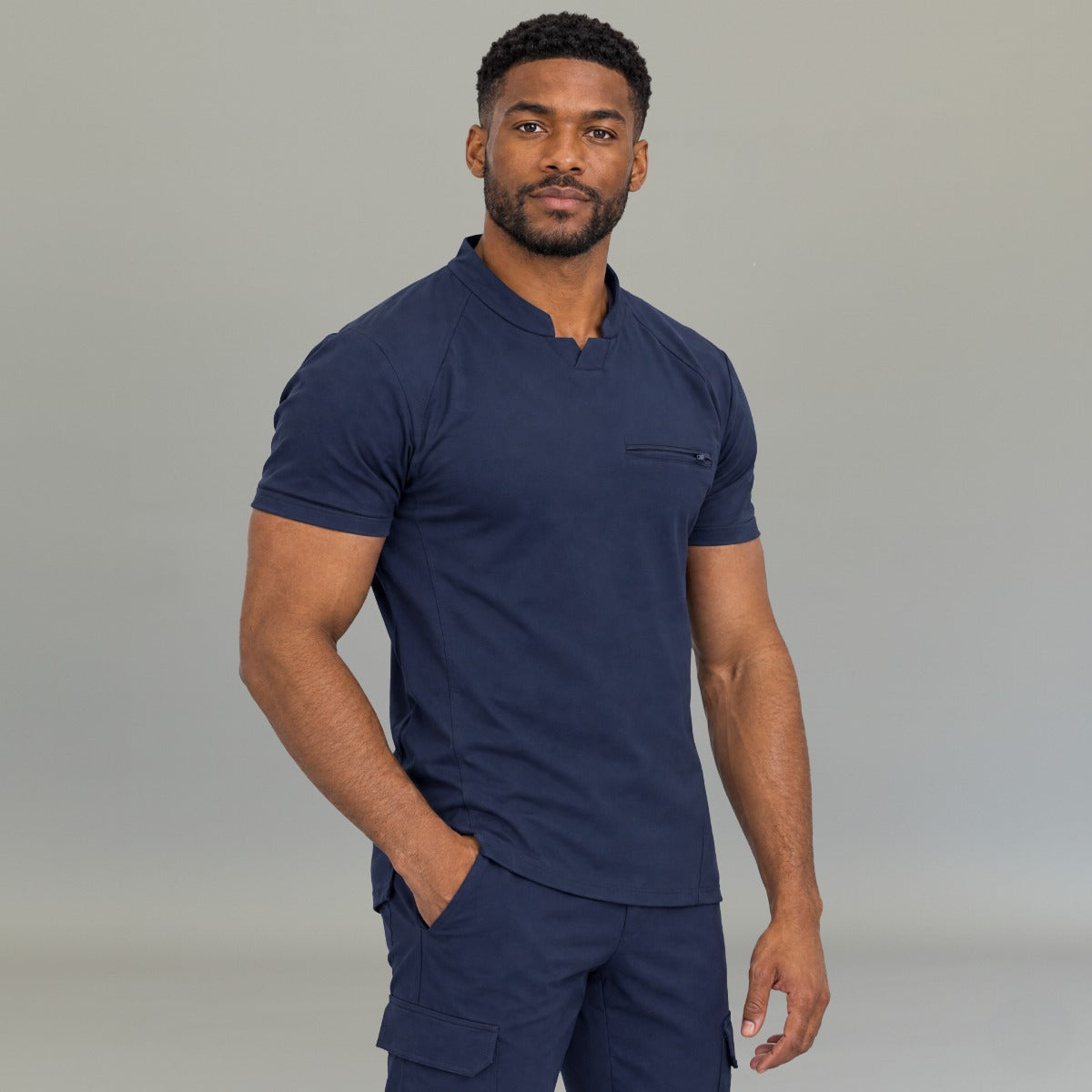 Filipina Quirúrgica Azul Marino Hombre Super Stretch 910