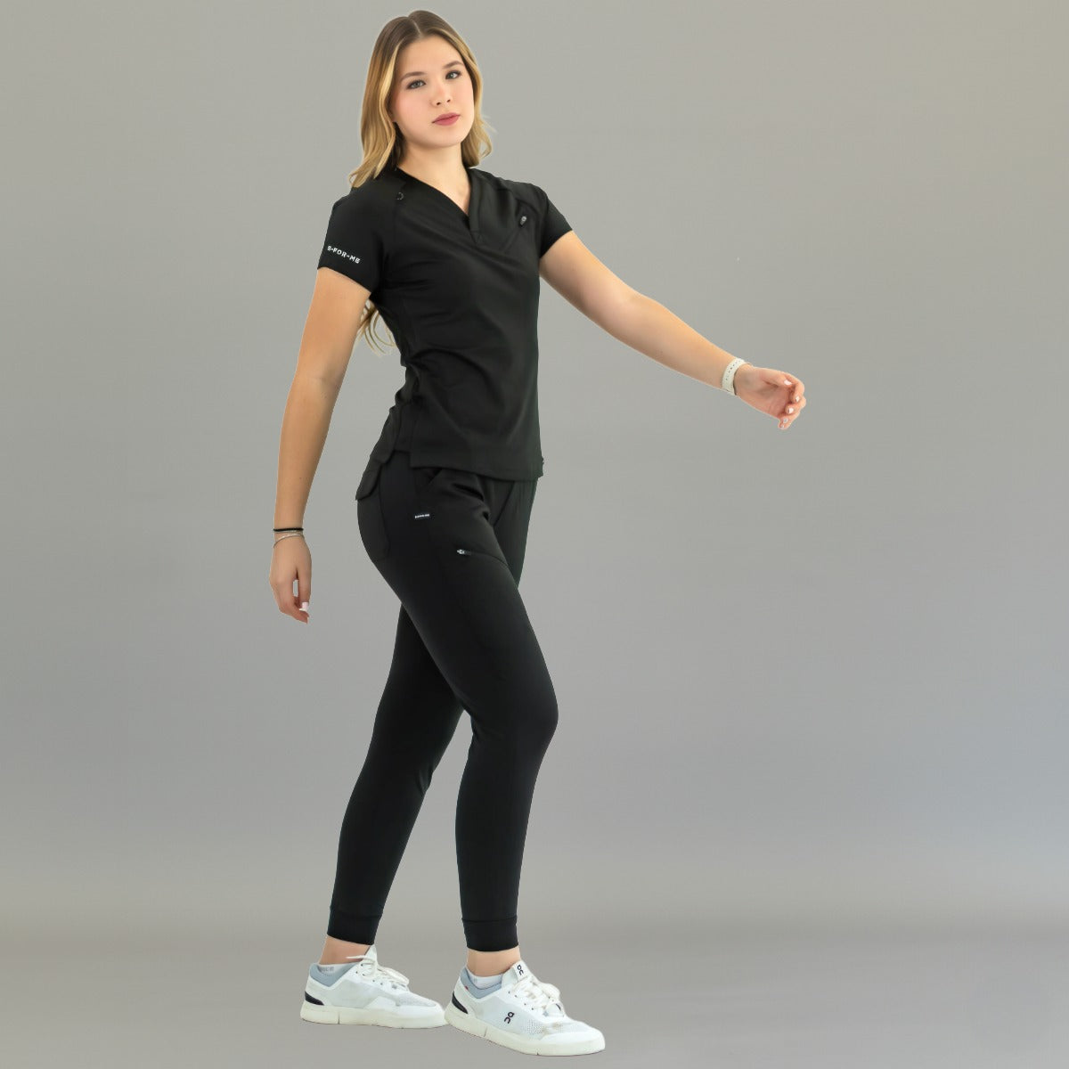 Filipina Quirúrgica Mujer Super Stretch Negra, Scrubs 905