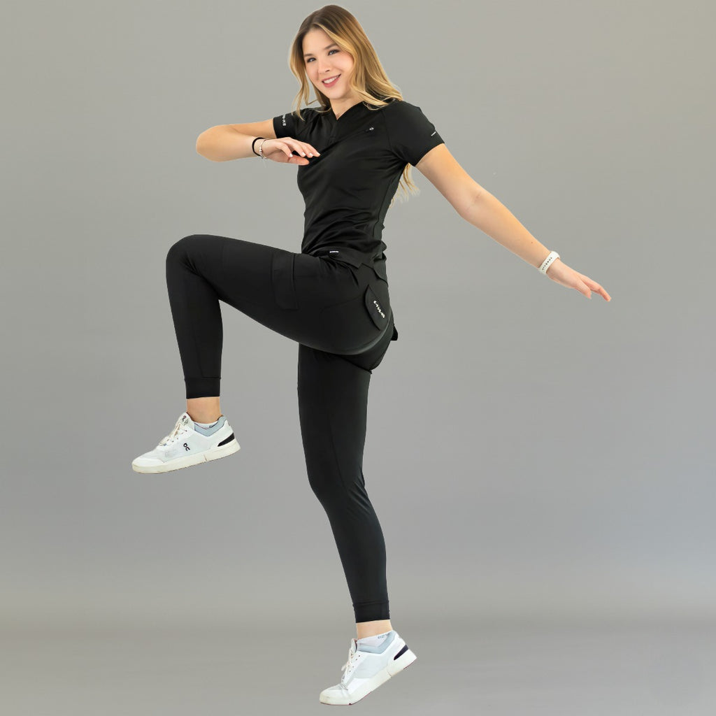 Filipina Quirúrgica Mujer Super Stretch Negra, Scrubs 905