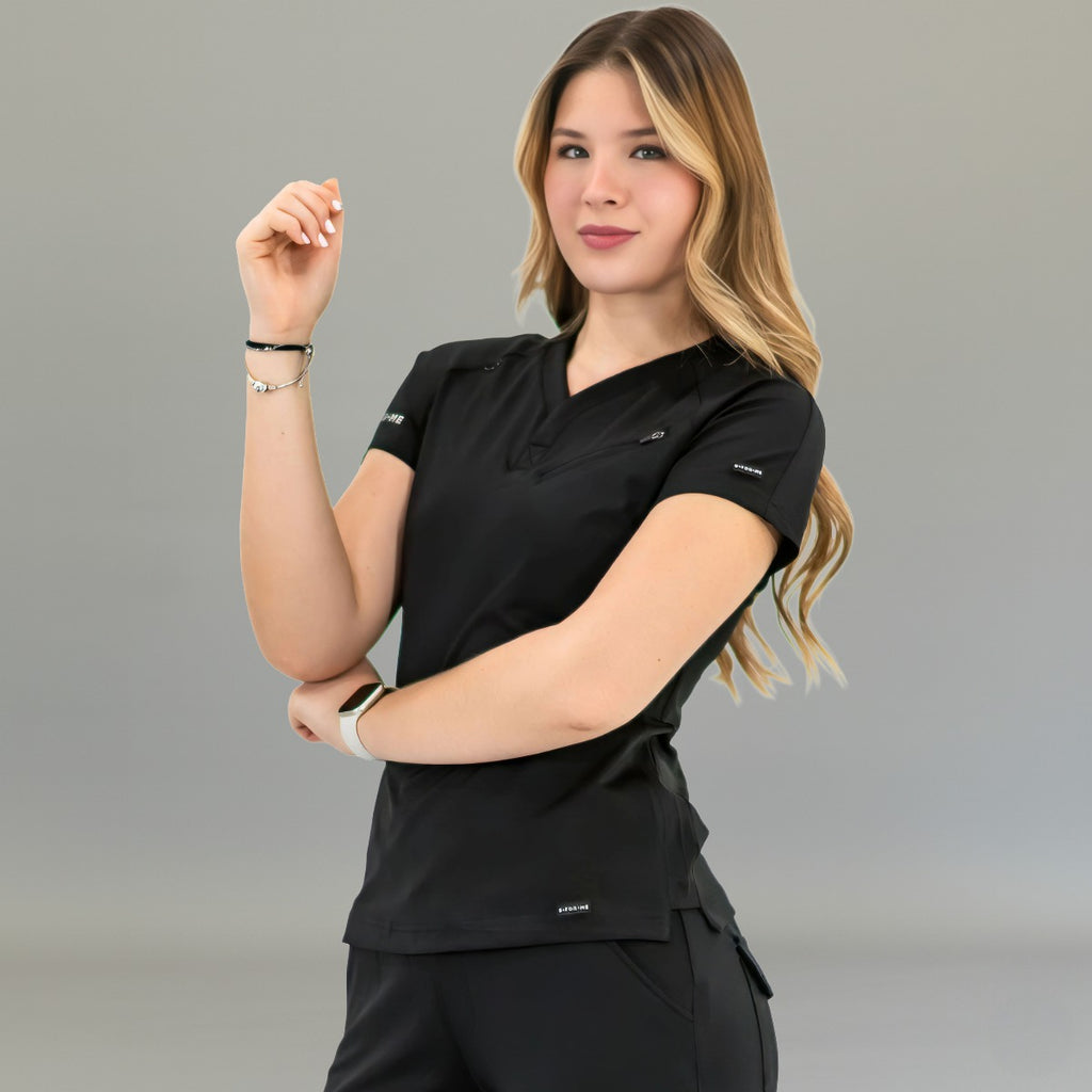 Filipina Quirúrgica Mujer Super Stretch Negra, Scrubs 905