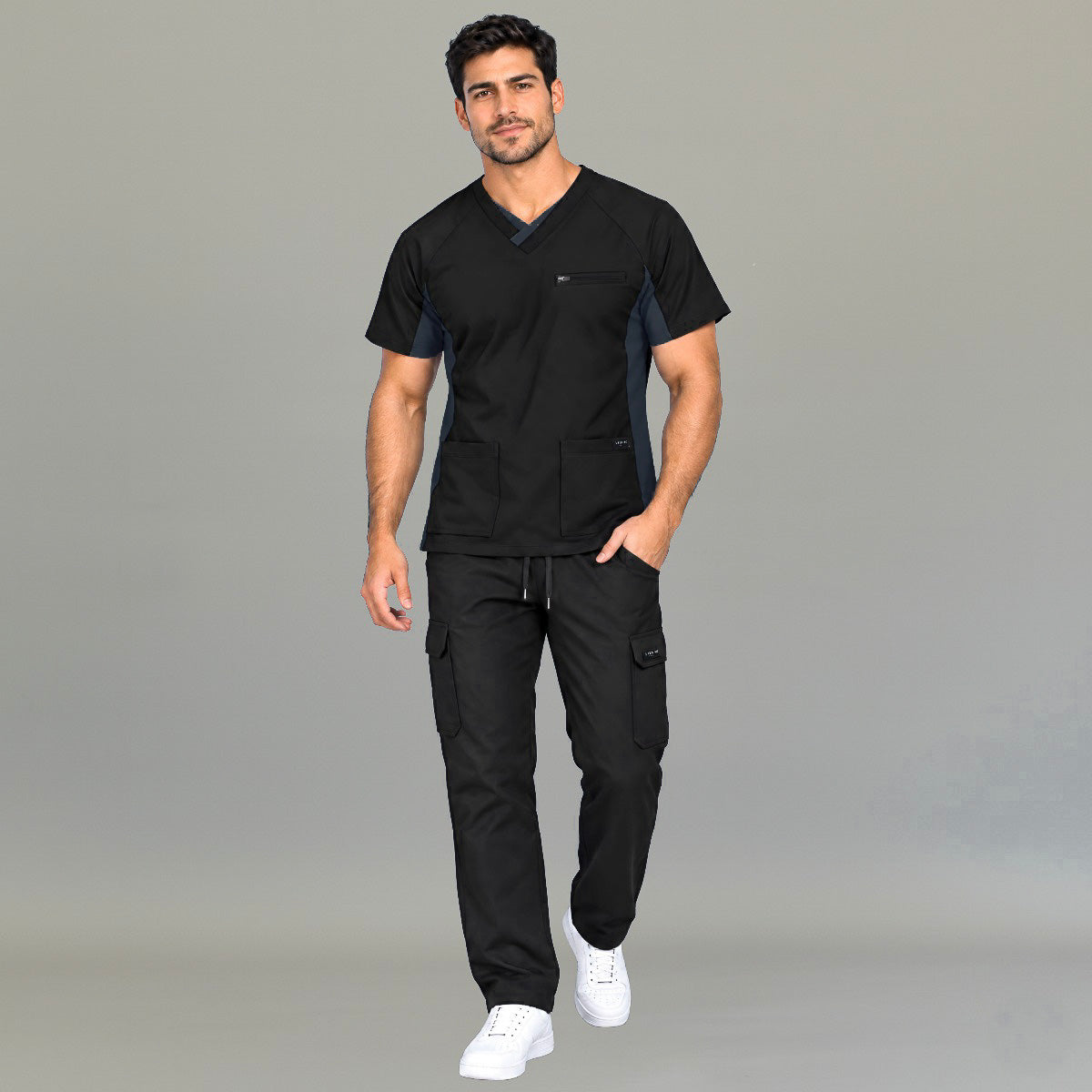 Pantalón Quirúrgico Hombre 940 Negro Super Stretch | Cargo Recto — vista 4 de 4