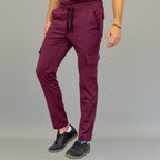 Pantalón Est. 910 Dobladillo Quirúrgico Hombre Vino Super Stretch, Scrubs 910