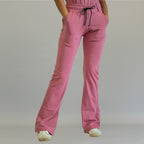 pantalon quirurgico 915 mujer palo de rosa corte acampanado frente sandel medica