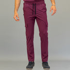 Pantalón Est. 910 Dobladillo Quirúrgico Hombre Vino Super Stretch, Scrubs 910