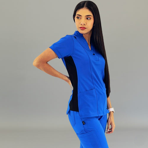 Filipina Médica para Mujer Modelo 930 Azul Rey/Negro Superstretch