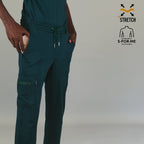 Pantalón Jogger Médico 901 Verde Botella Super Stretch para Hombre