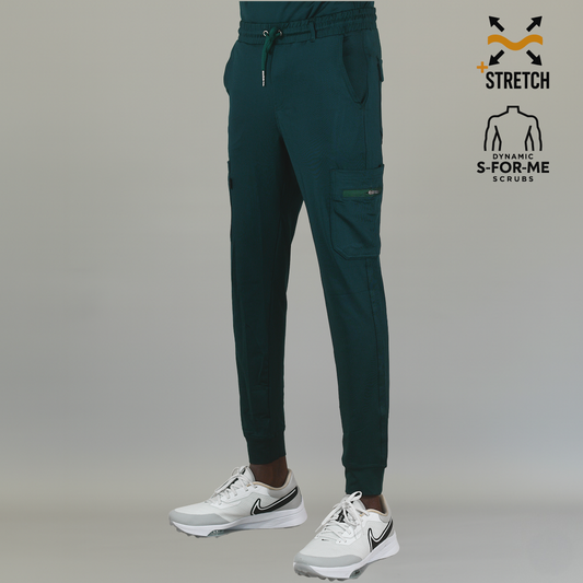 Jogger Quirurgico Hombre 901 Verde Botella Super Stretch