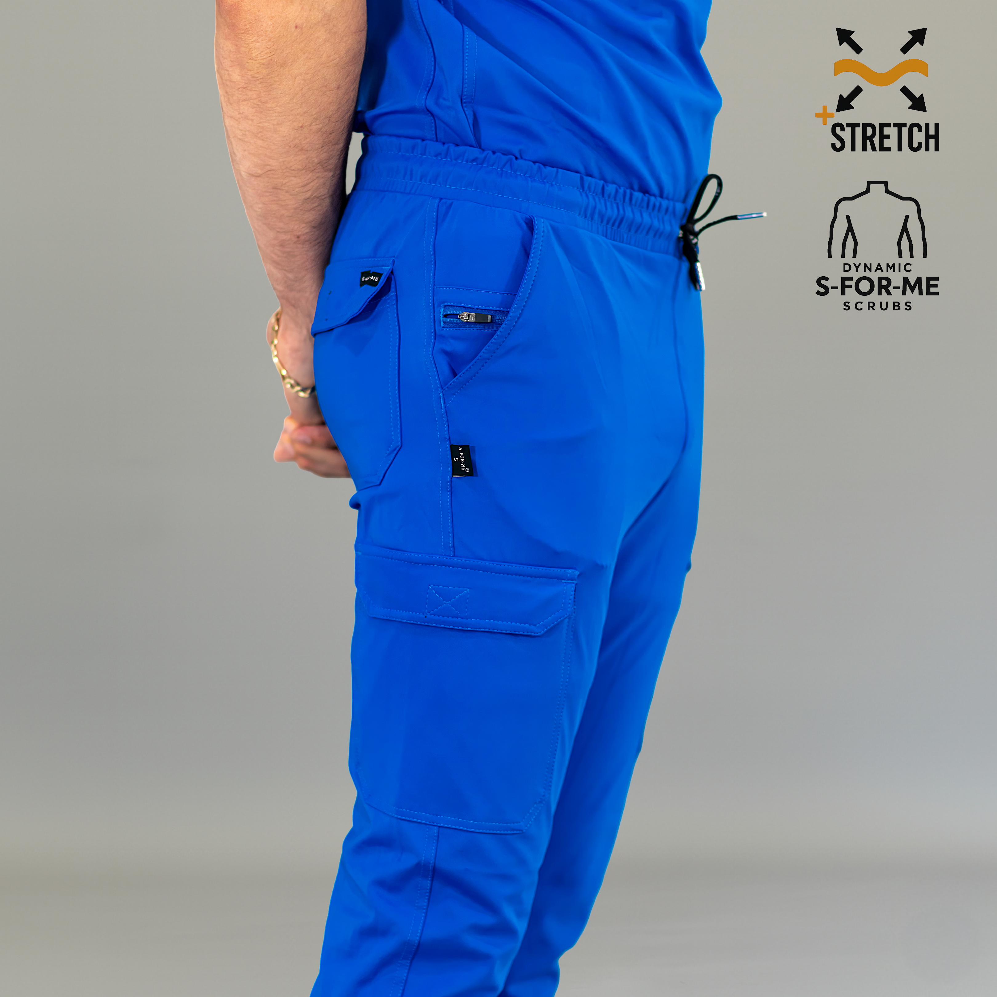 Jogger Quirúrgico Azul Rey Hombre, Scrubs 901 Super Stretch