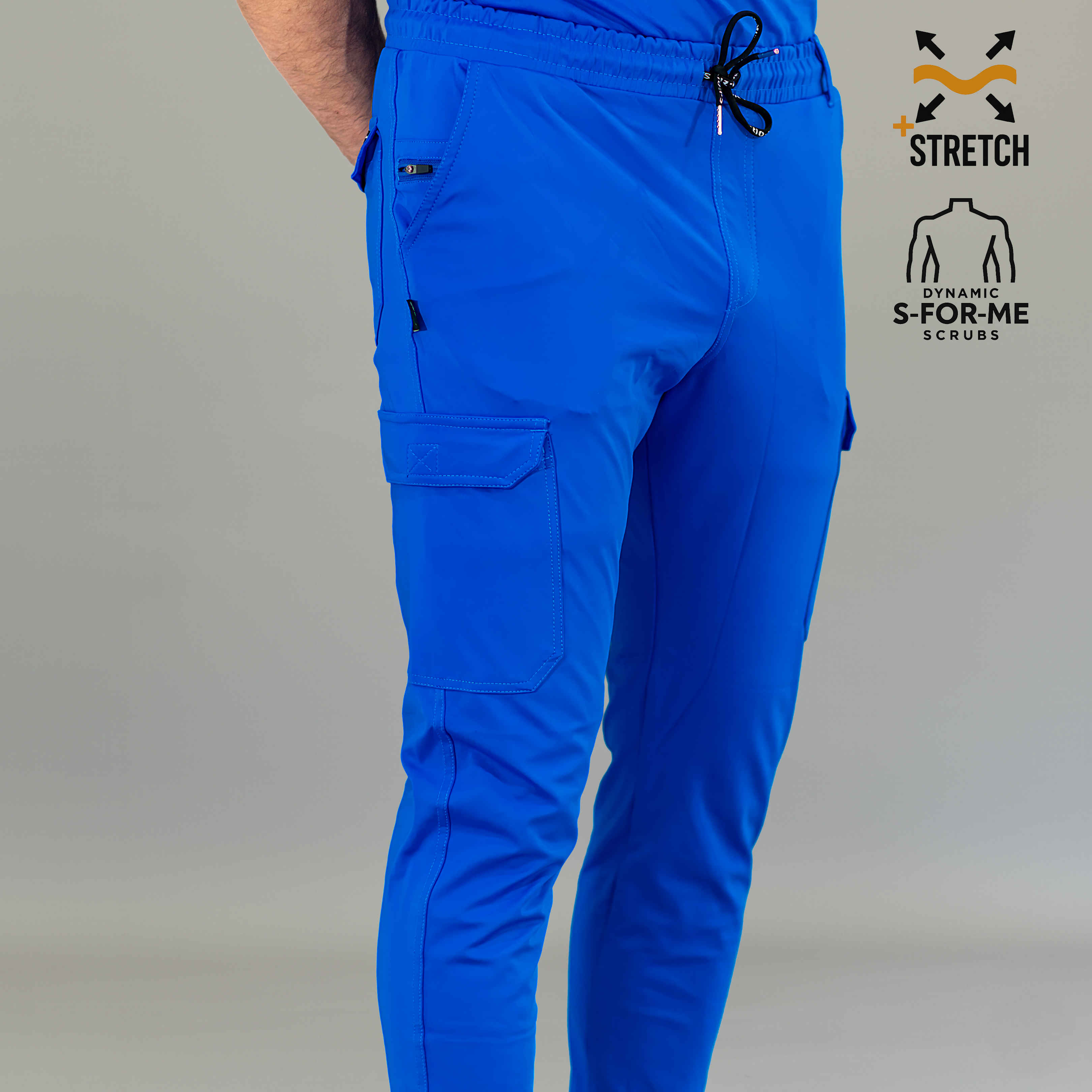 Jogger Quirúrgico Azul Rey Hombre, Scrubs 901 Super Stretch