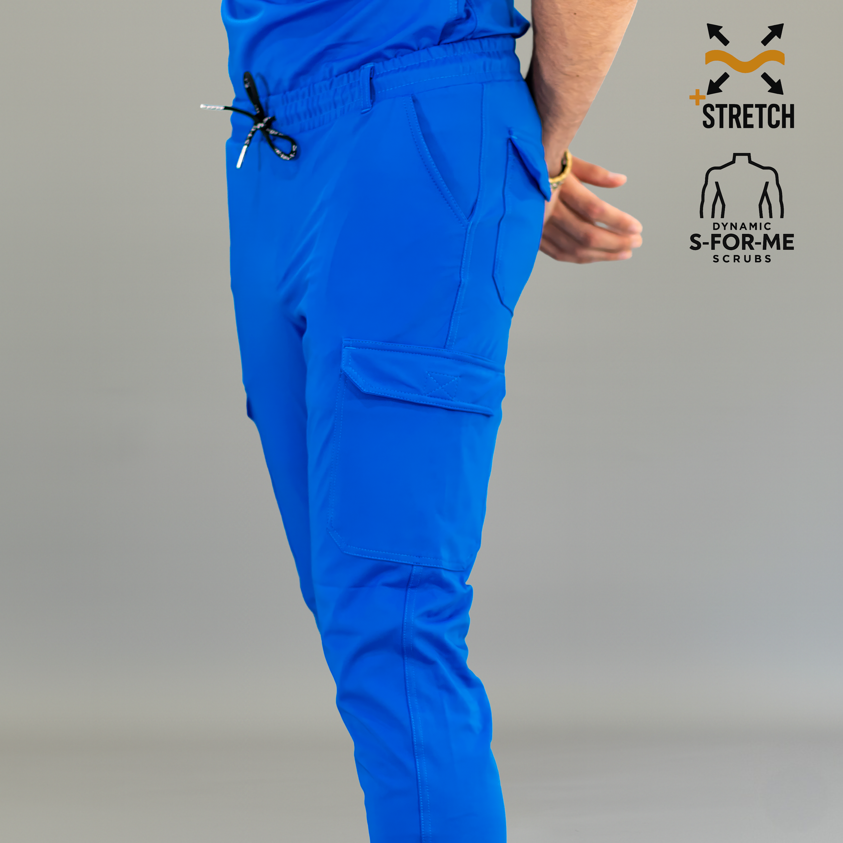Jogger Quirúrgico Azul Rey Hombre, Scrubs 901 Super Stretch