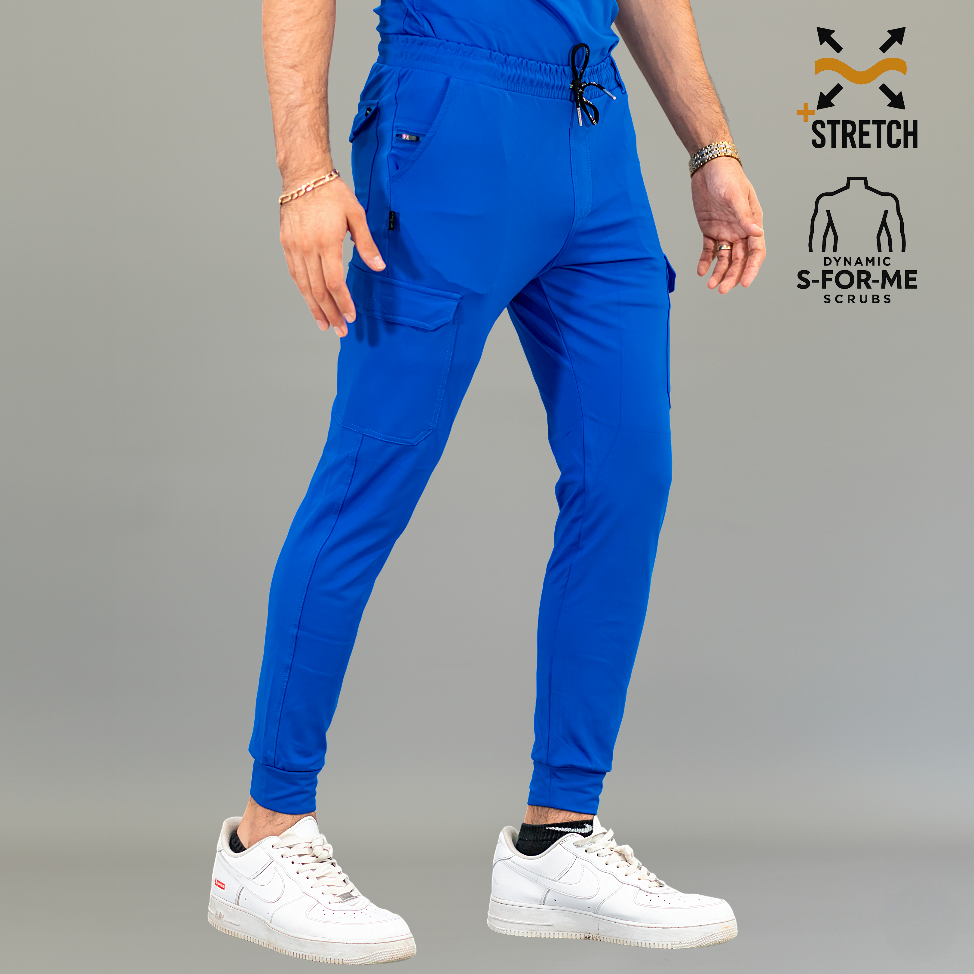 Jogger Quirúrgico Azul Rey Hombre, Scrubs 901 Super Stretch