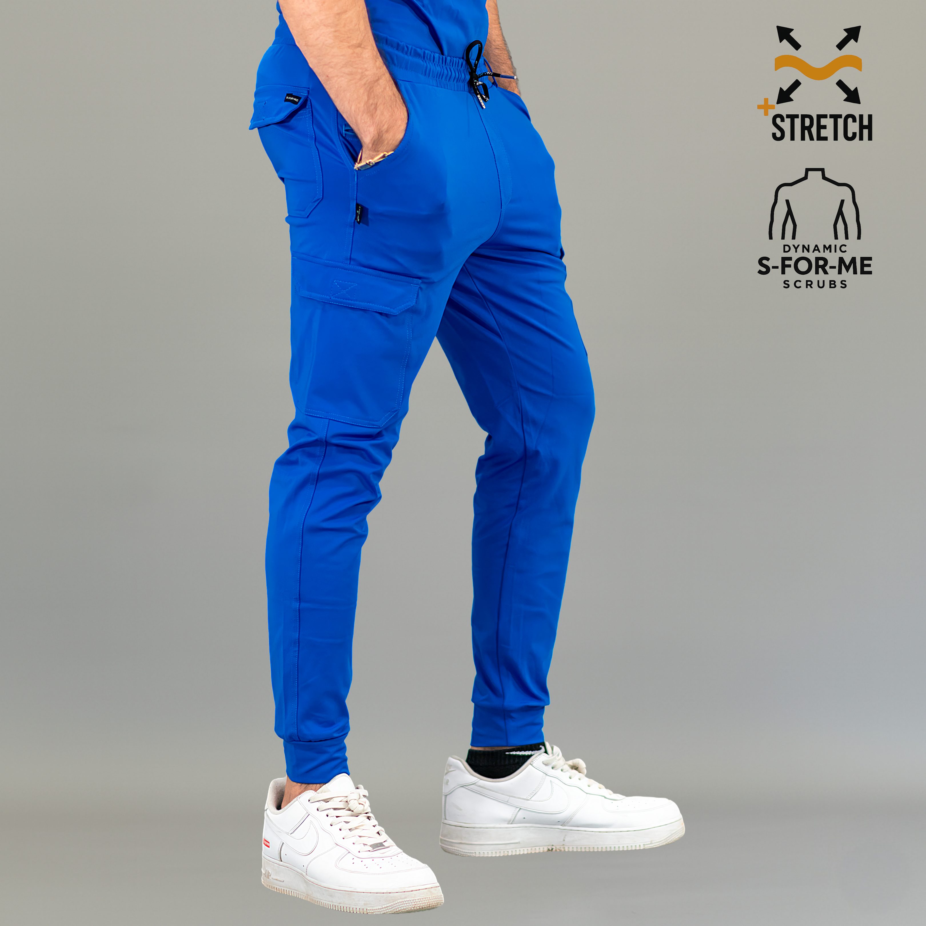 Jogger Quirúrgico Azul Rey Hombre, Scrubs 901 Super Stretch