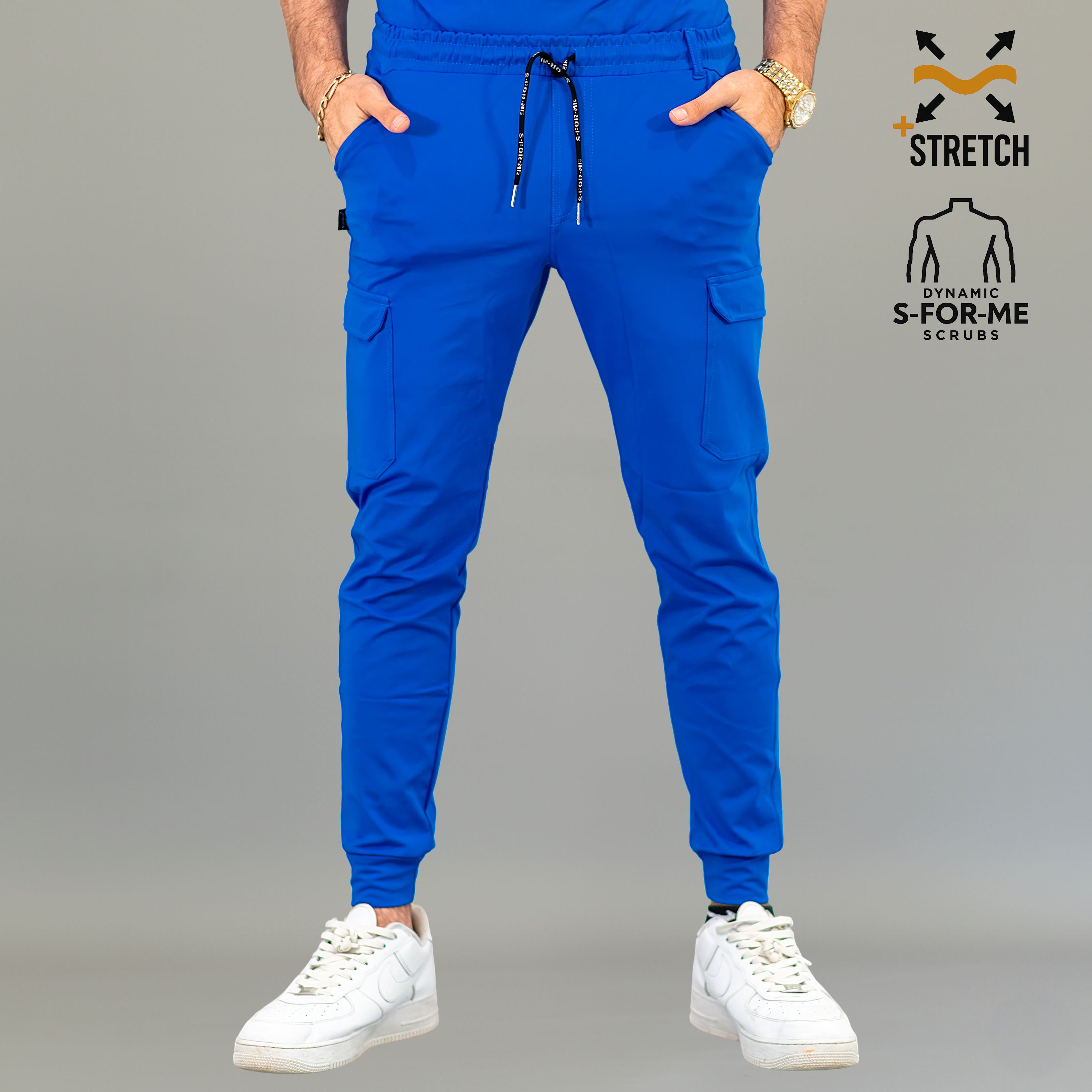 Jogger Quirúrgico Azul Rey Hombre, Scrubs 901 Super Stretch