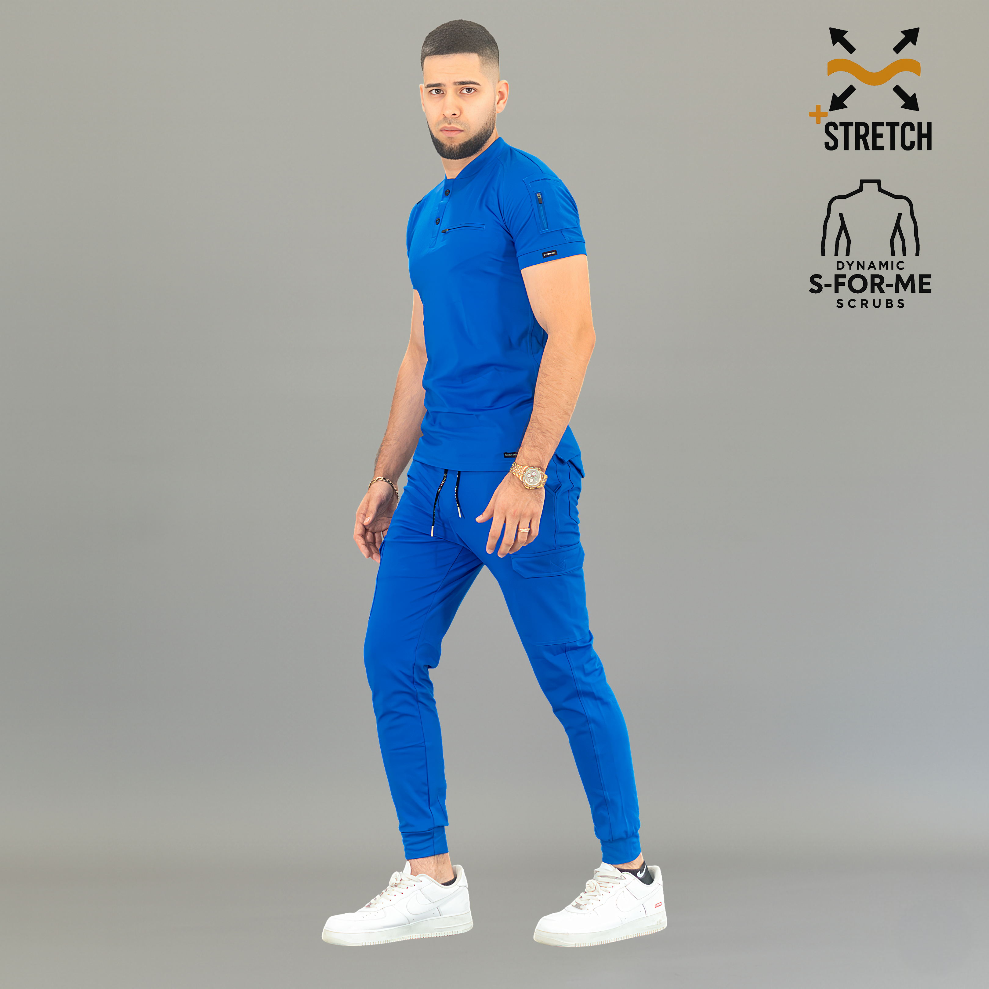 Conjunto Quirúrgico Hombre · Modelo 901 Super Stretch · Azul Rey