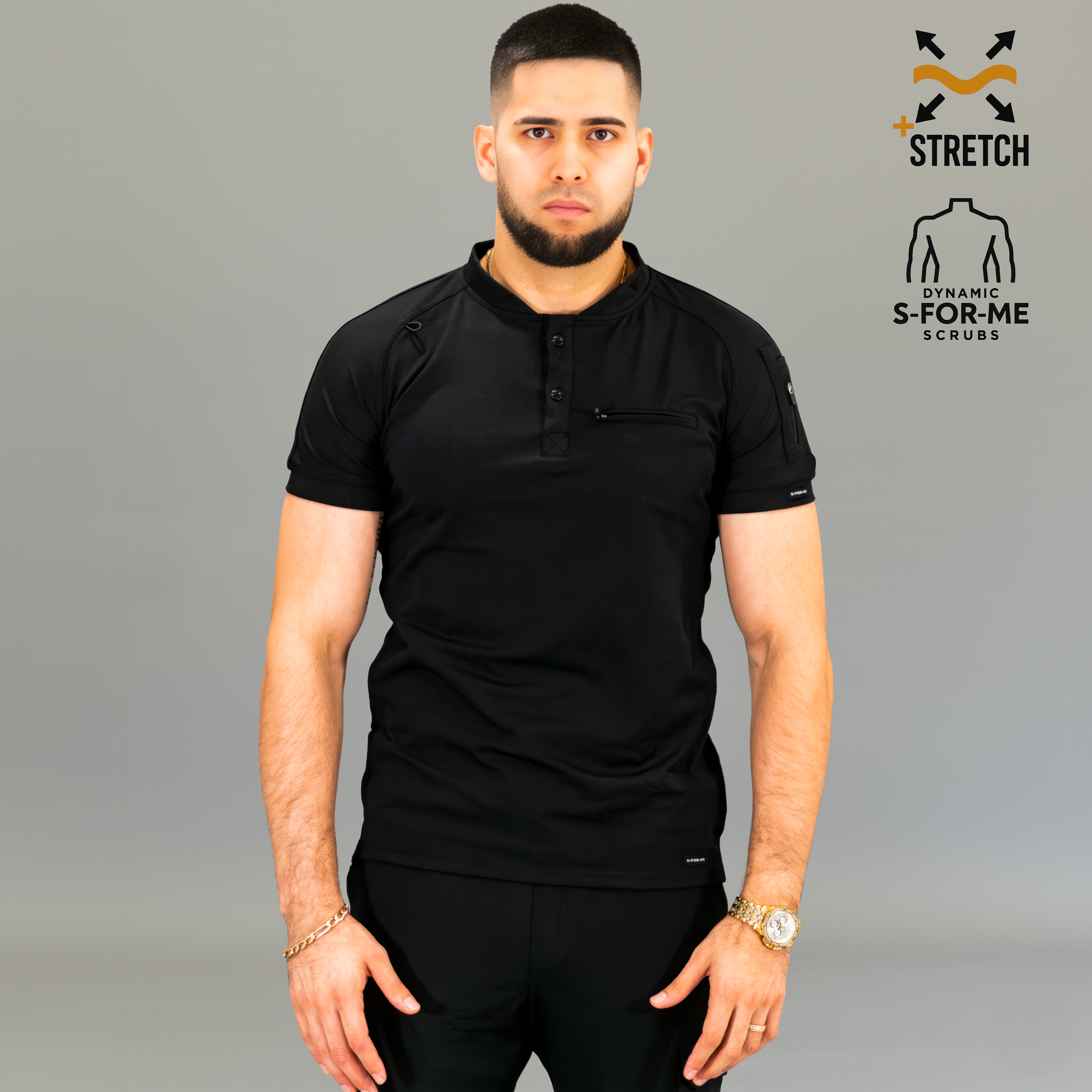 Filipina Quirúrgica Negra Hombre, Scrubs 901 Super Stretch