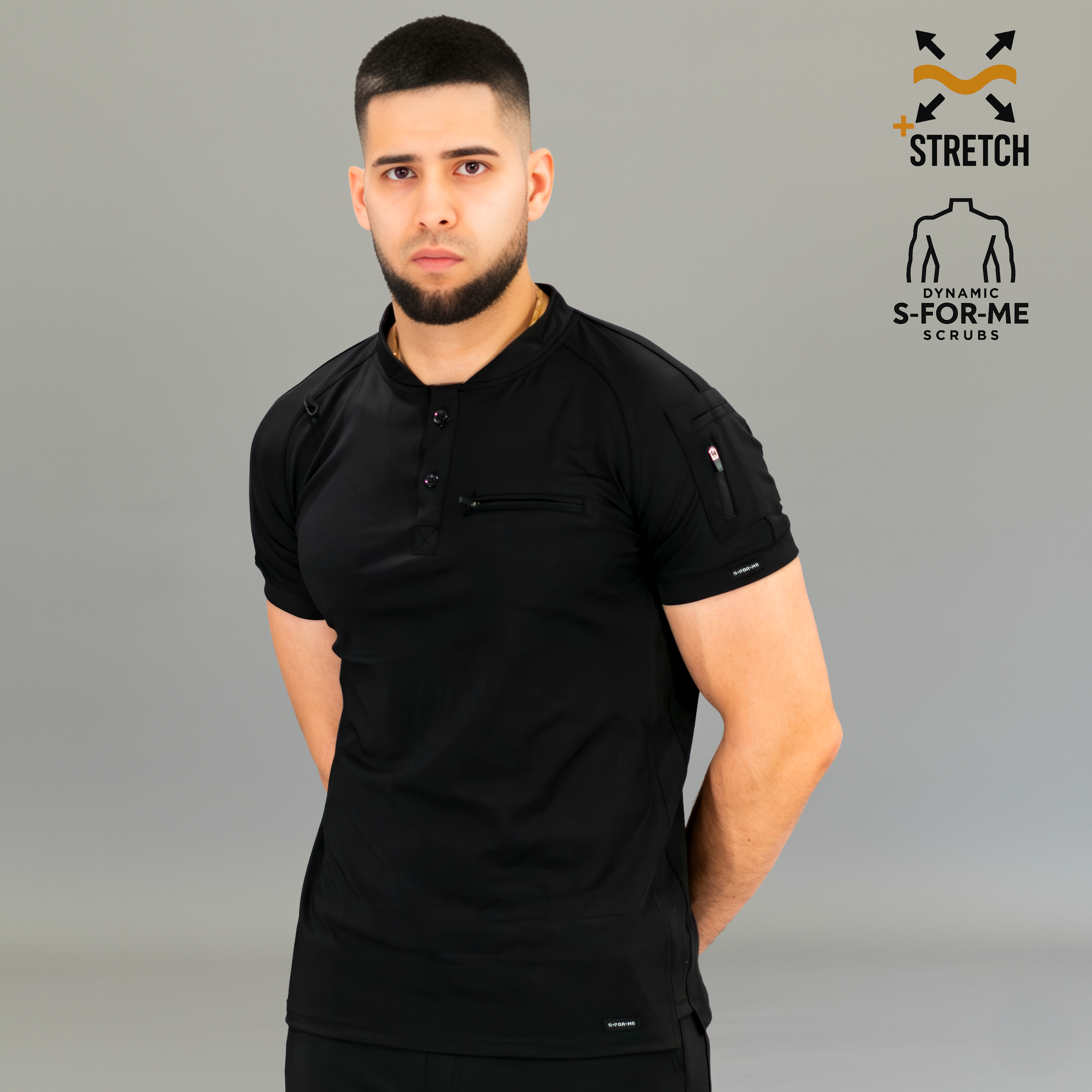 Filipina Quirúrgica Negra Hombre, Scrubs 901 Super Stretch