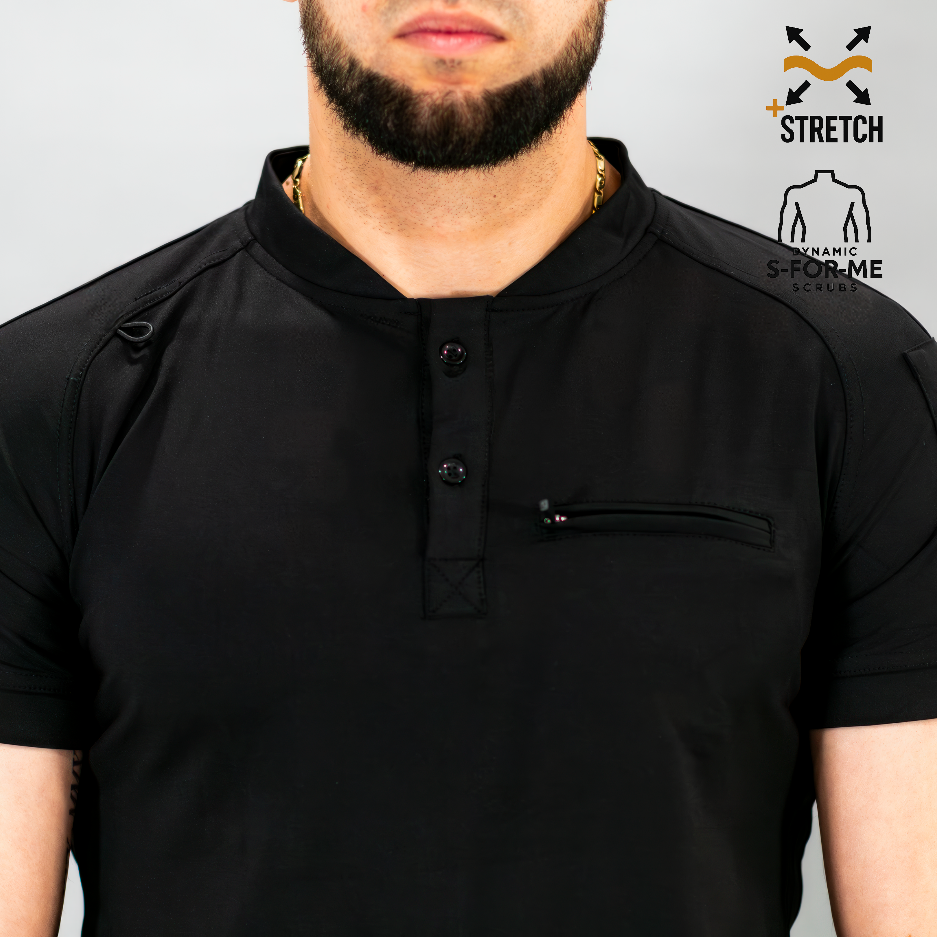 Filipina Quirúrgica Negra Hombre, Scrubs 901 Super Stretch