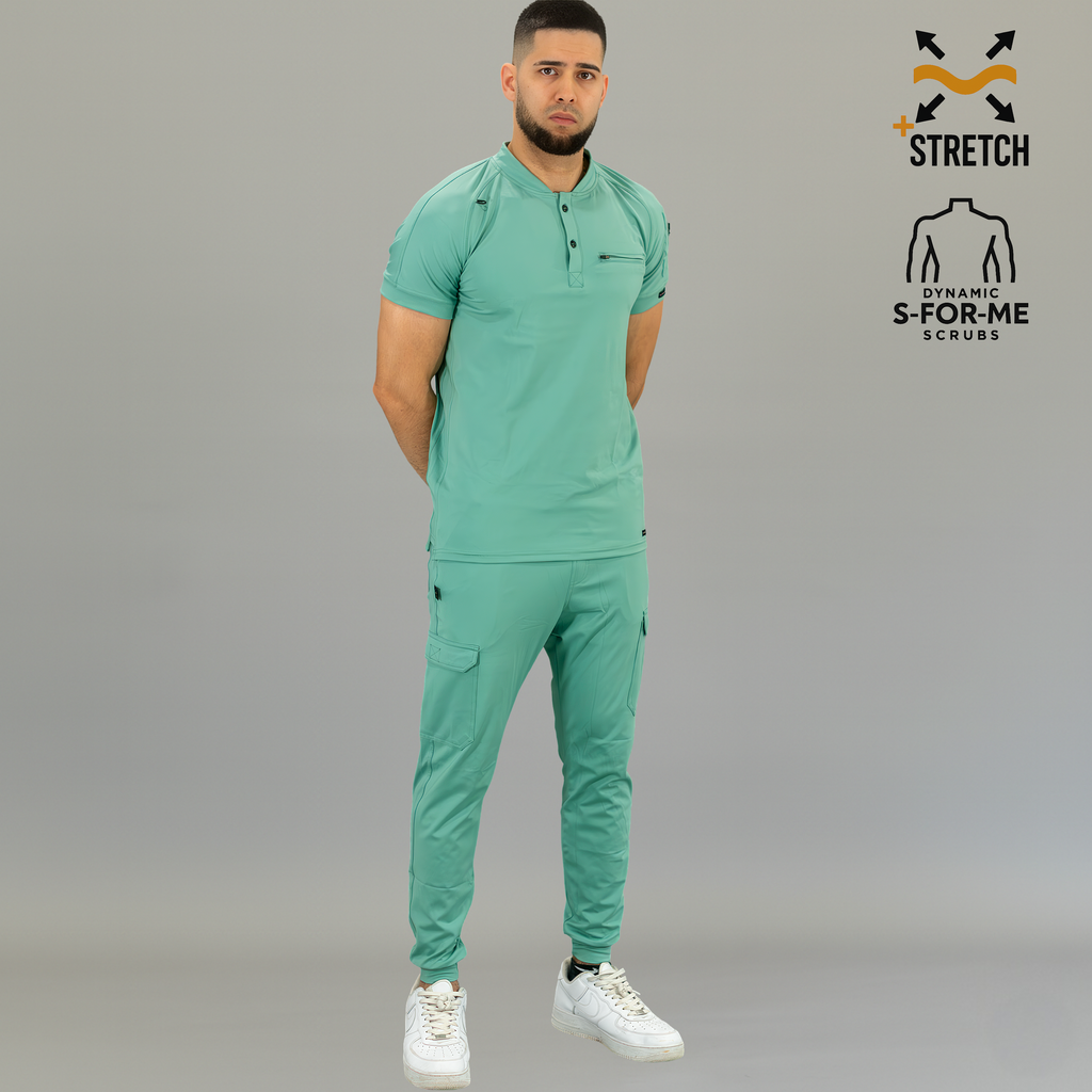 Conjunto Quirúrgico Hombre · Modelo 901 Super Stretch · Verde Menta