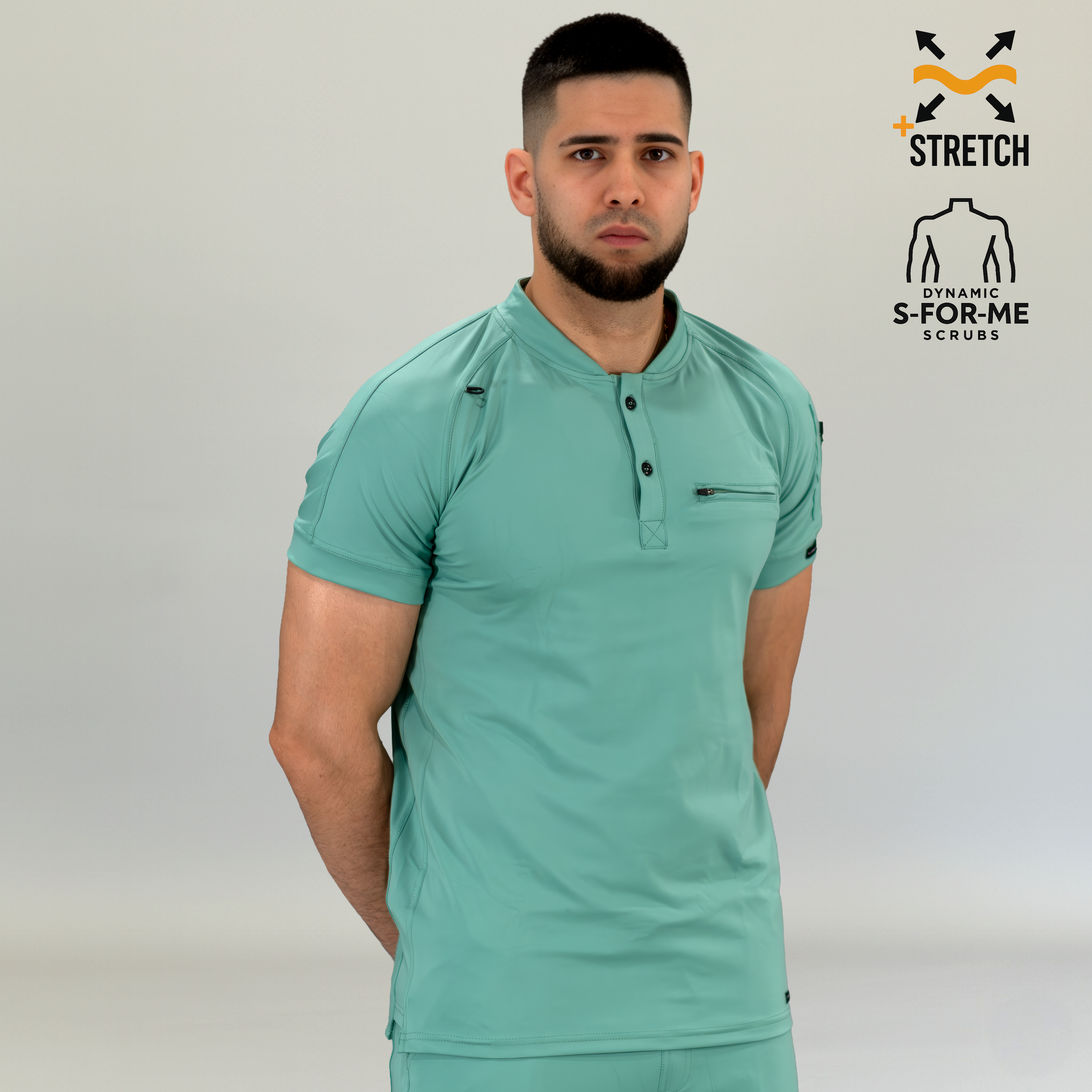 Filipina Quirúrgica Verde Menta Hombre, Scrubs 901 Super Stretch